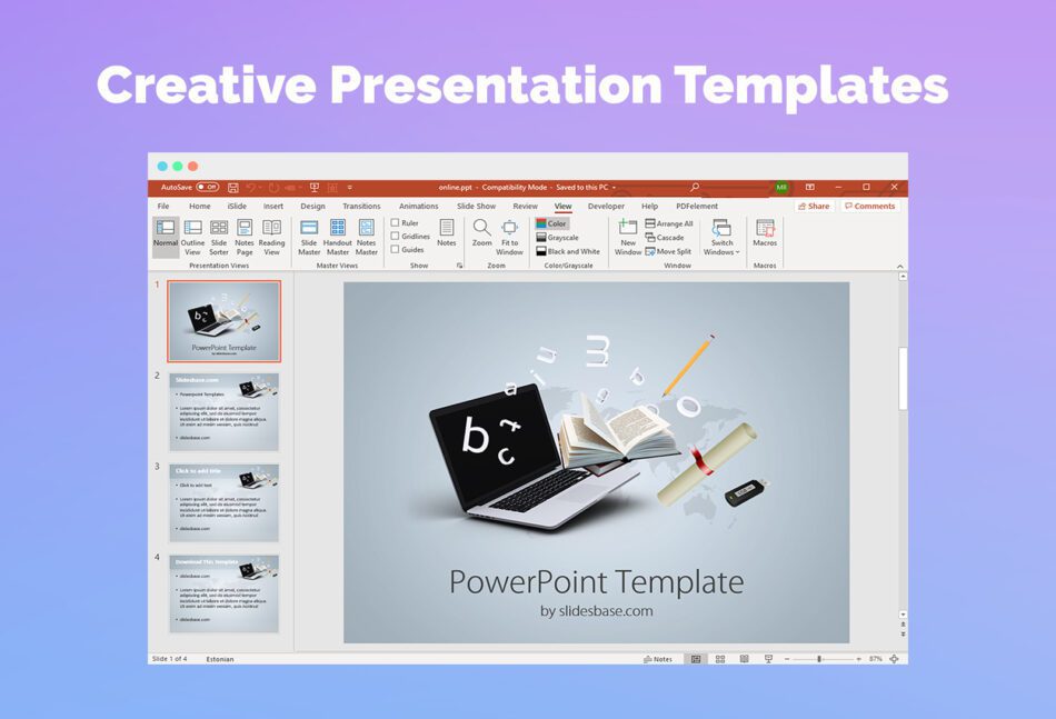 how to insert template in powerpoint