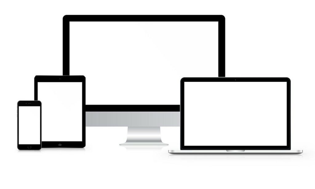 responsive website mockup with multi devices