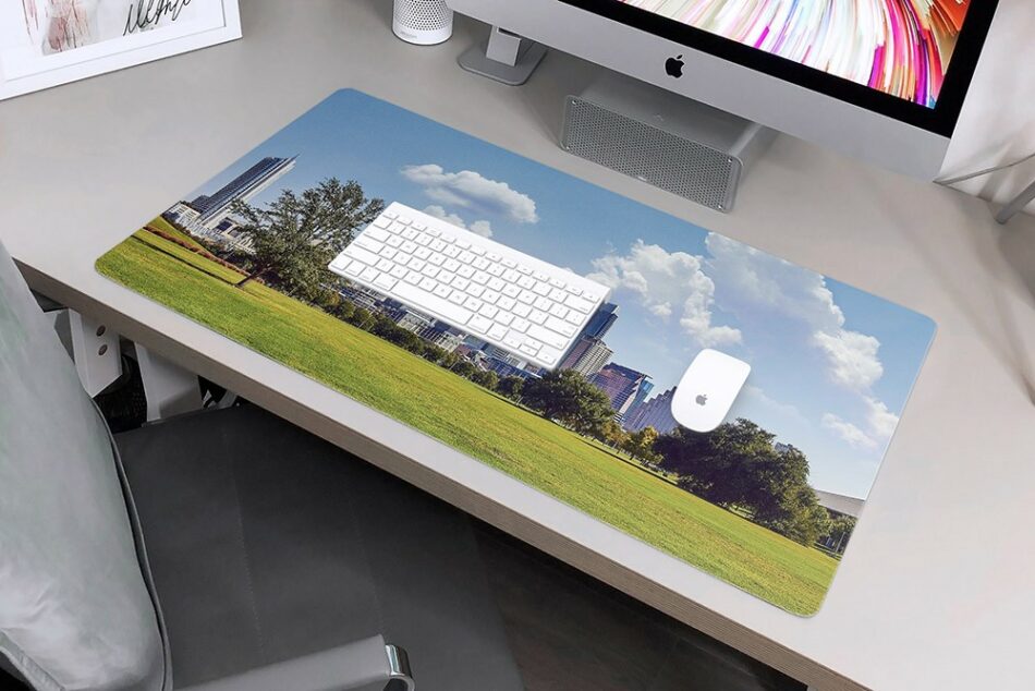 Office Desk Mat Mockup Template | Mediamodifier