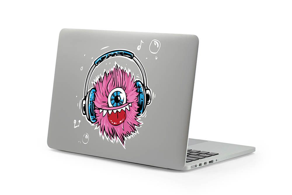 Download Macbook Laptop Cover Sticker Mockup Maker | Mediamodifier