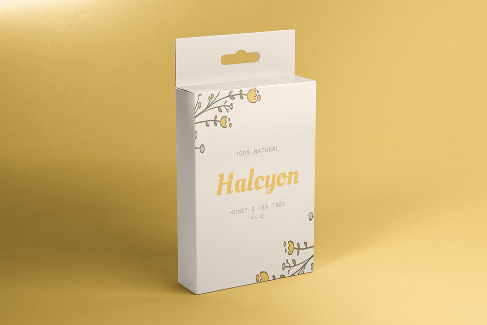 Download Tall Hang Tab Box Mockup Template | Mediamodifier