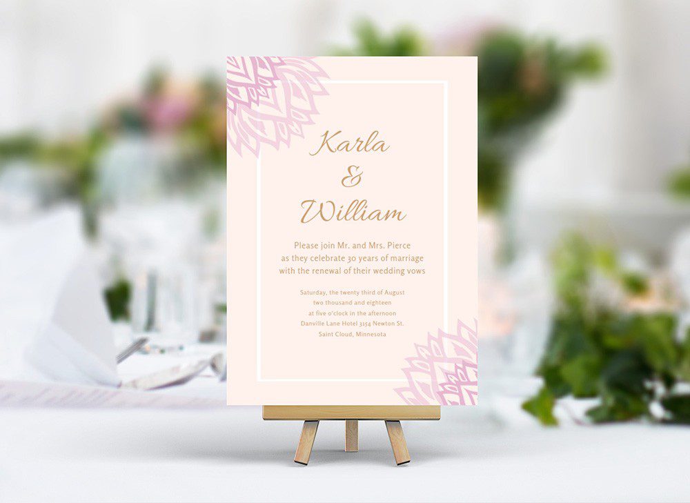 Download Wedding Card On Table Mockup Generator Mediamodifier