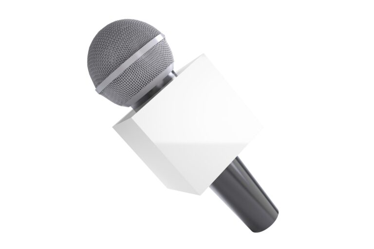 Download Branded Microphone Flag Mockup Maker | Mediamodifier