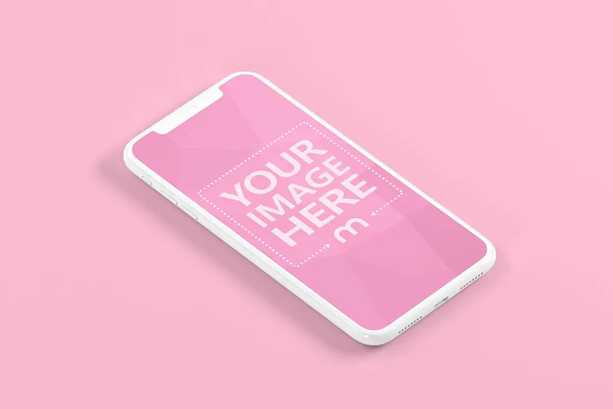 free 3d iphone on ground mockup generator