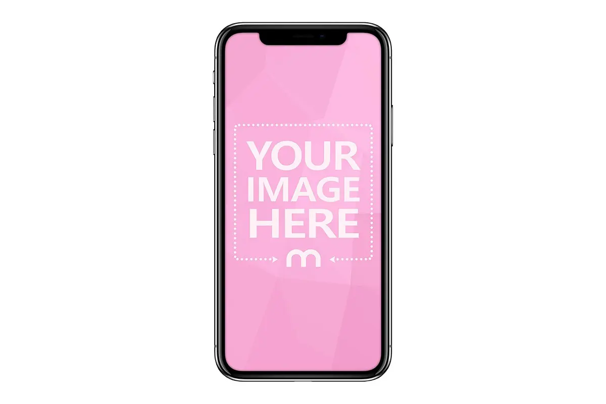 front view simple iphone mockup generator template online