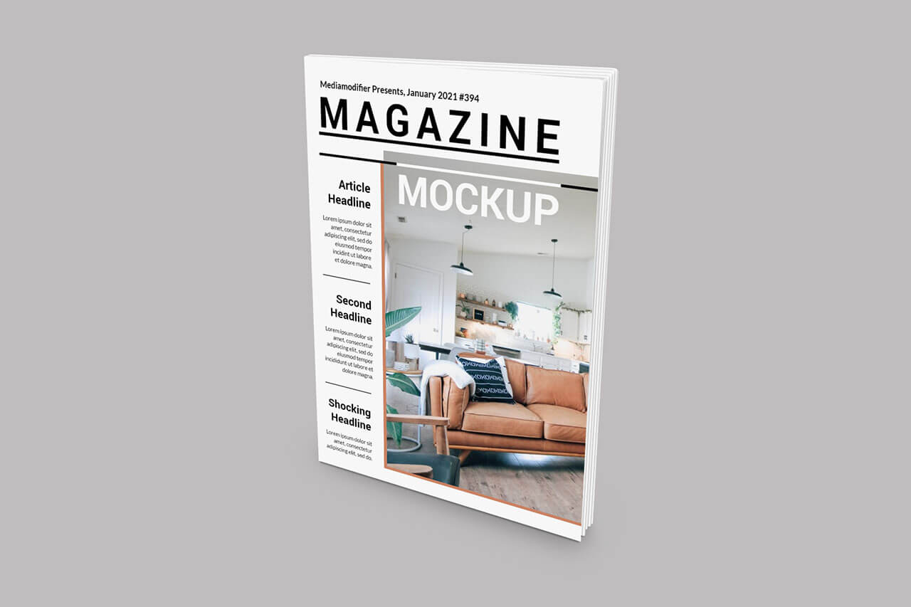 magazine cover mockup psd