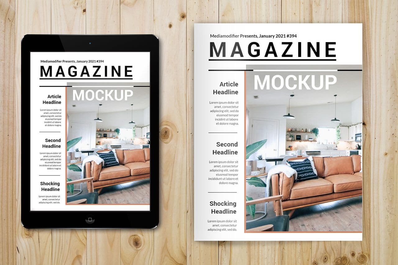 Fashion Magazine Cover Template - Mediamodifier