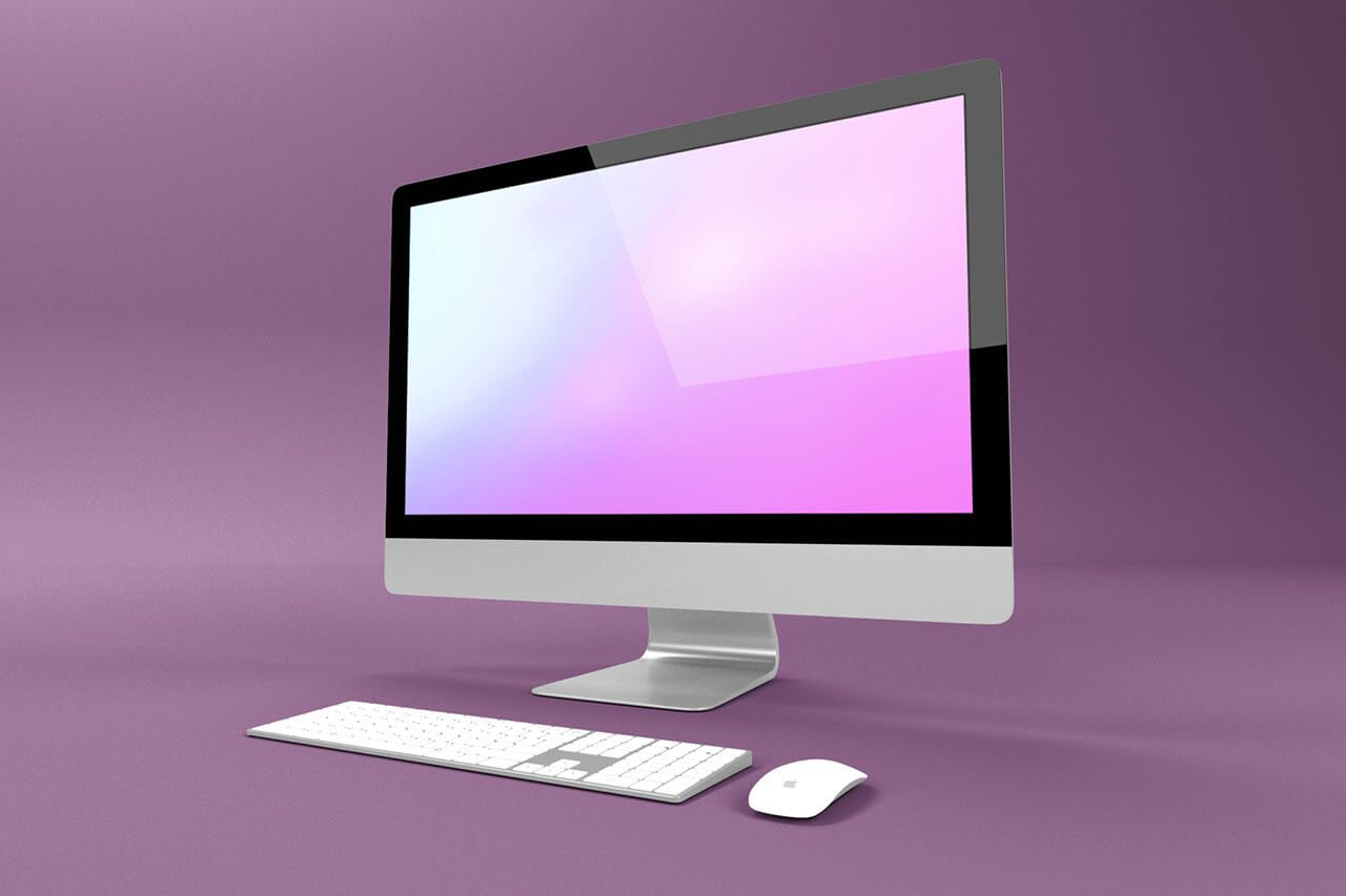 apple keyboard and mouse mockup