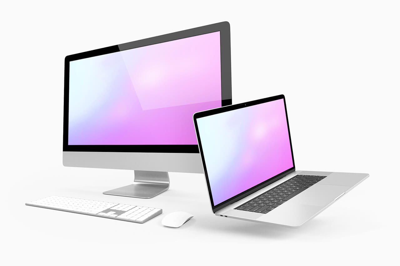 21_iMac_and_macbook_3d_mockup_side_view