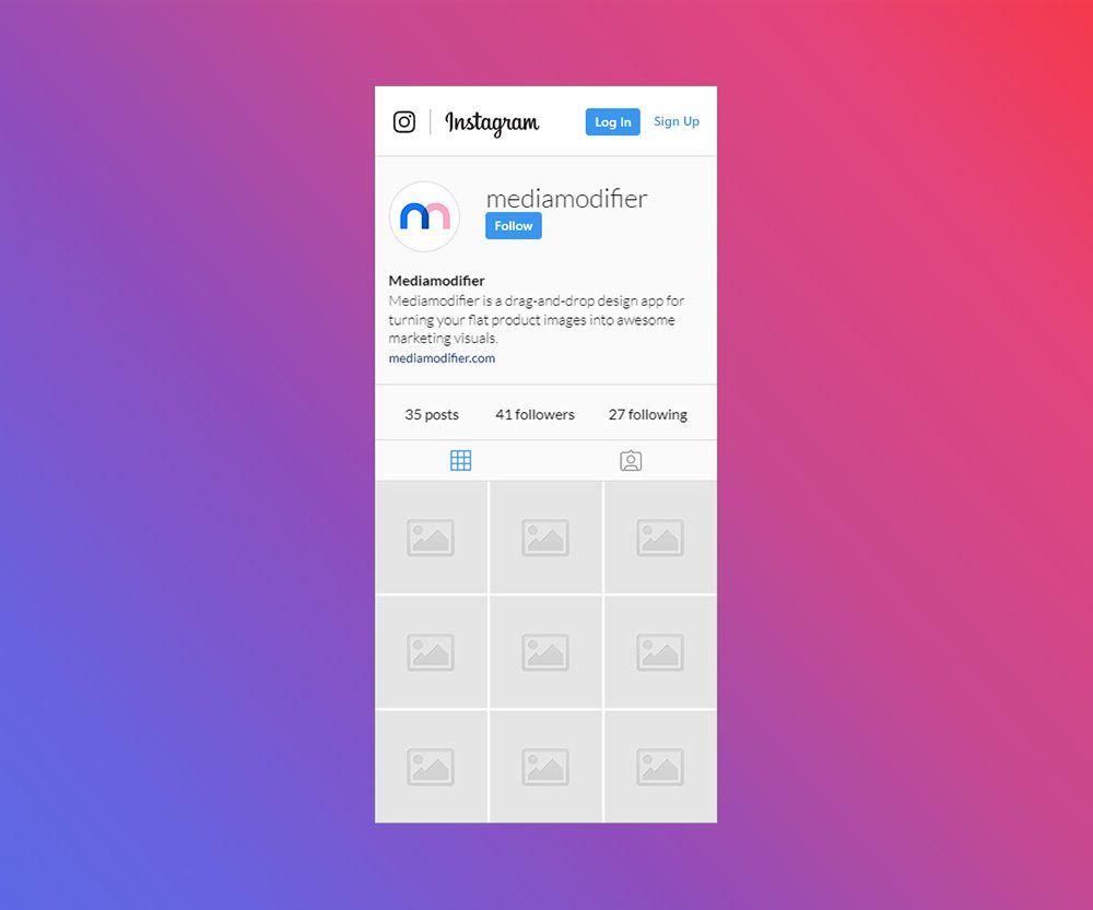 Instagram Profile Mockup Mobile Mediamodifier