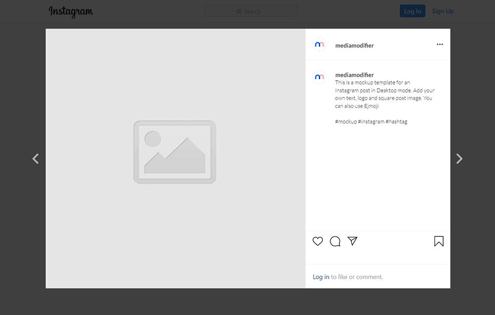 Editable Blank Instagram Post Template