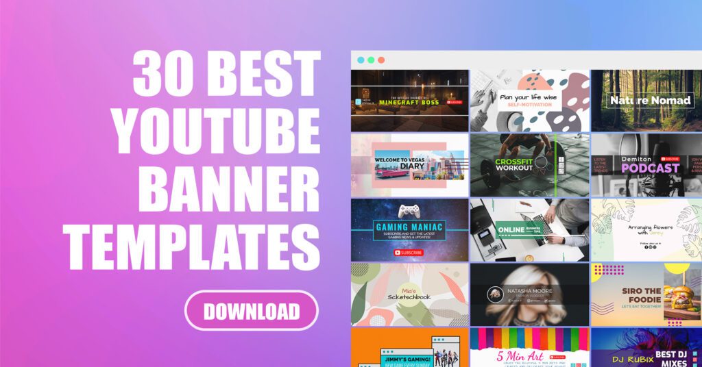 Best 30 Customizable Designs for a YouTube Banner | Mediamodifier