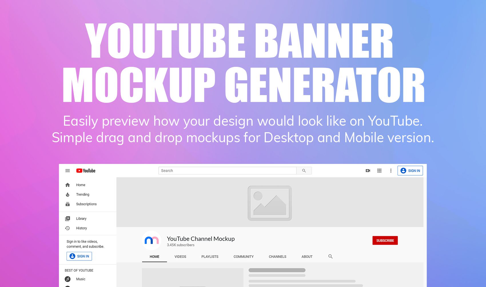 Youtube-banner-mockup-generator