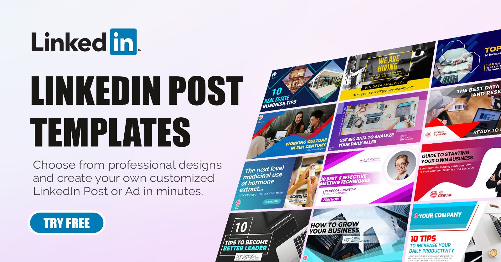 Professional LinkedIn Post Templates Mediamodifier