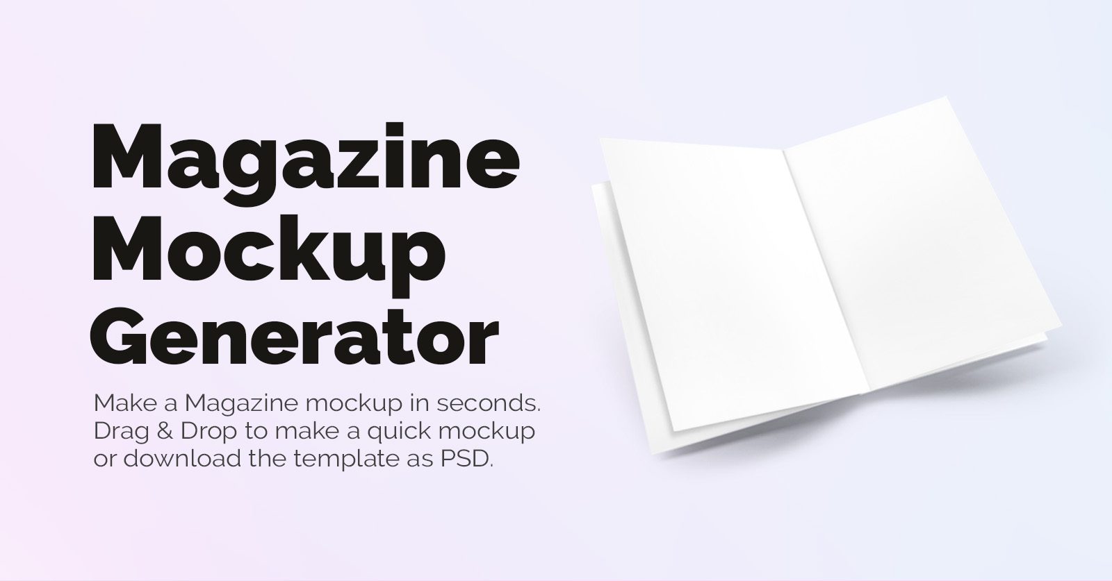 Download Magazine Mockup Generator | Mediamodifier Mockups