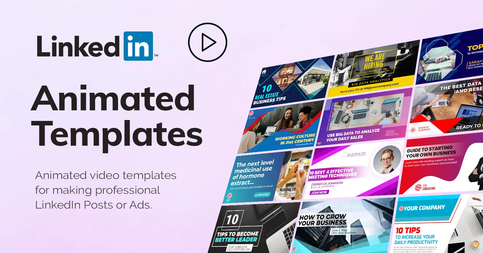 10 Best Animated LinkedIn Post & Ad Templates | Mediamodifier