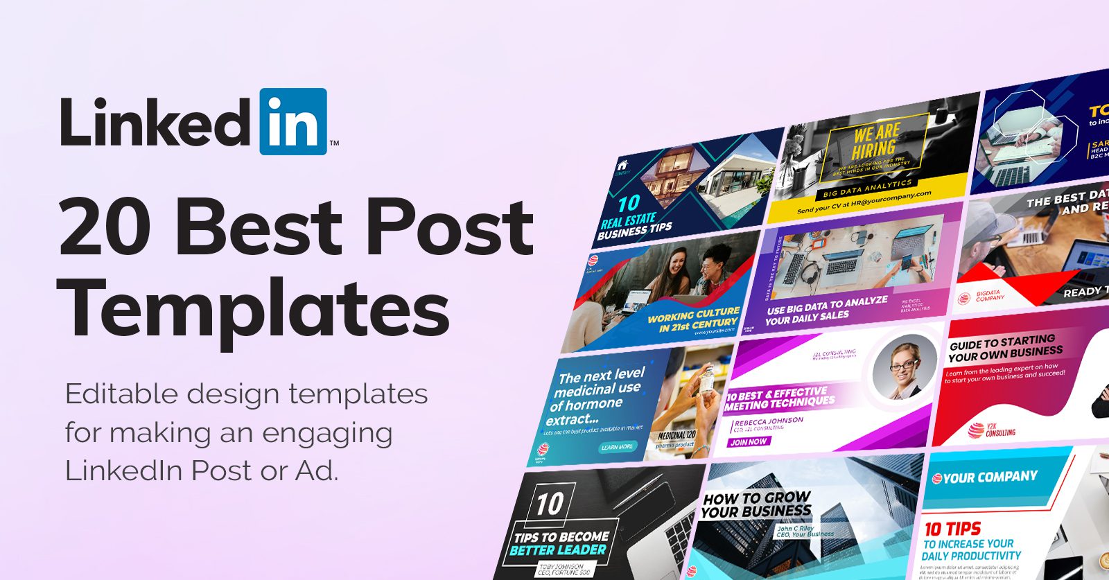 20 Best Linkedin Post Design Templates Mediamodifier