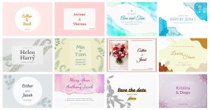 15 Customizable Wedding Invitation Cards (Landscape) | Mediamodifier
