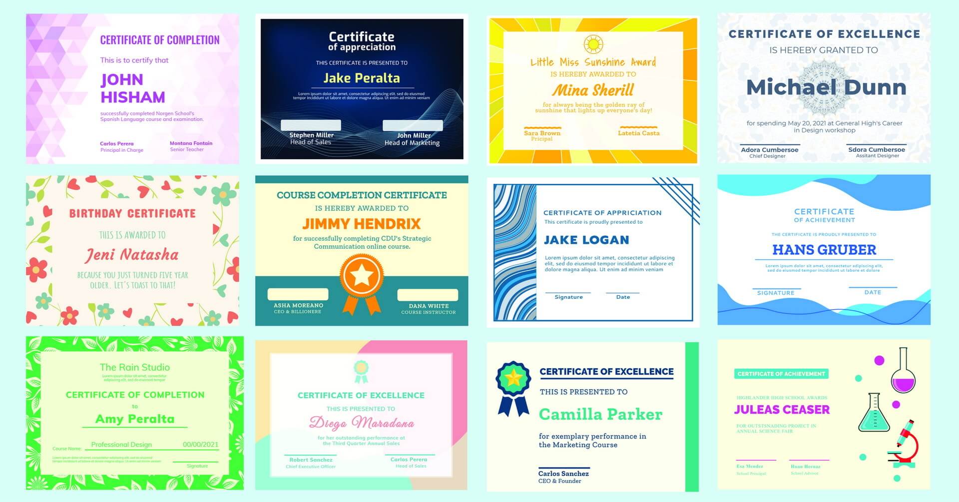 online certificate maker templates