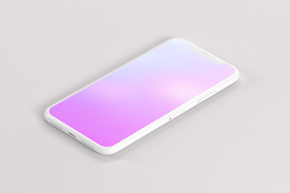 white iphone template