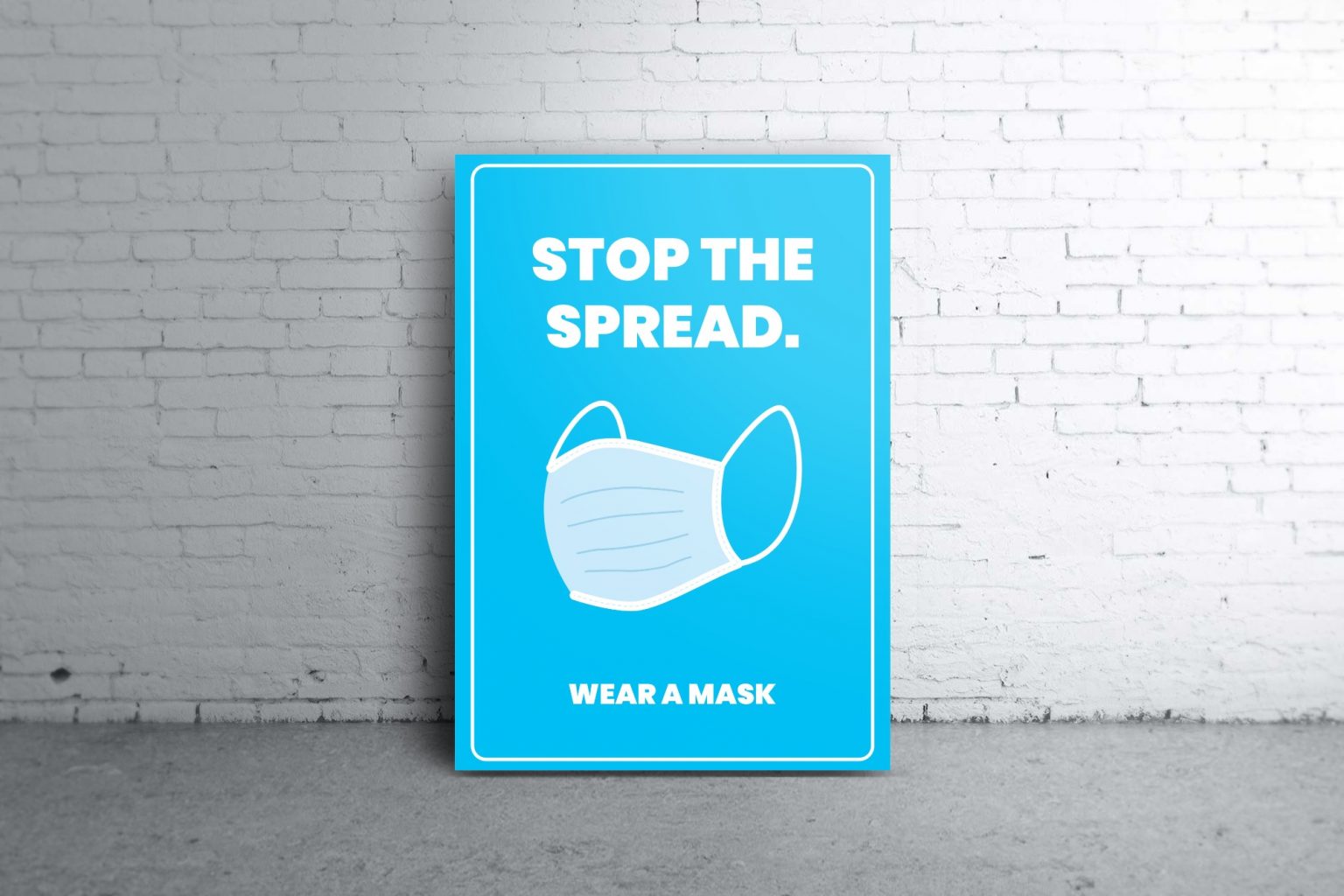 Covid Mask Poster Printable Design Template | Mediamodifier