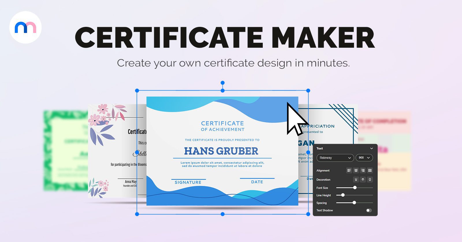 online certificate maker templates