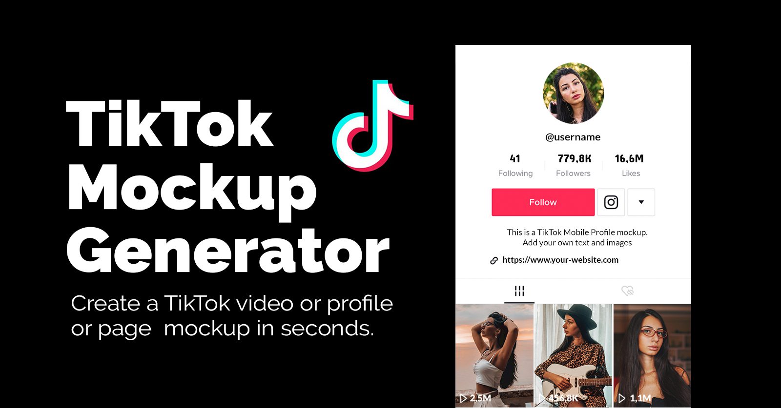 Free TikTok Profile Mockups