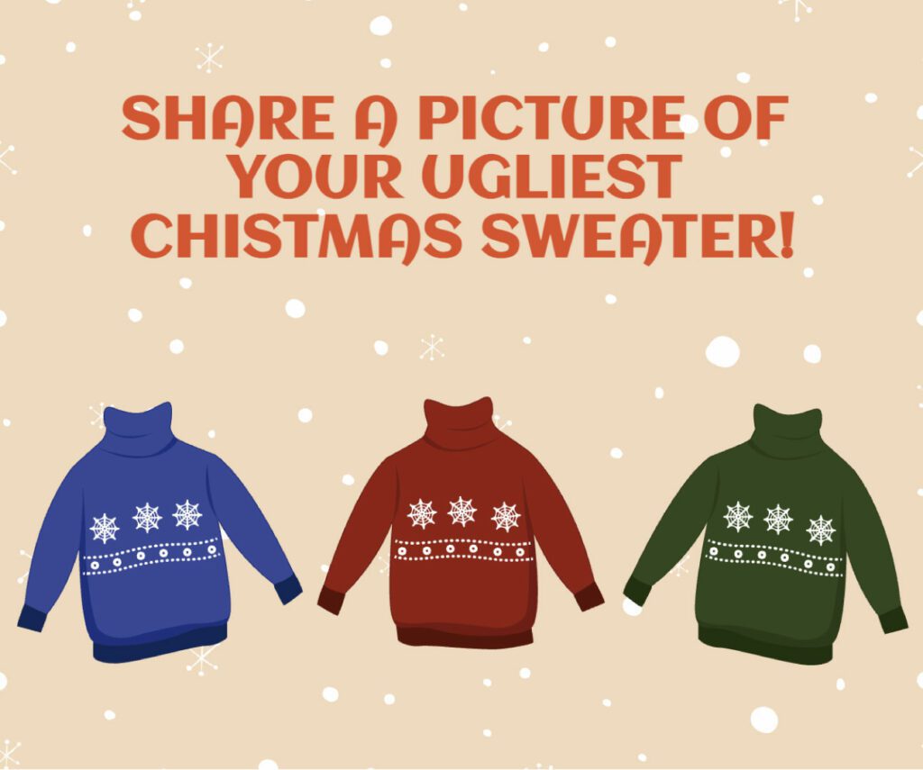 ugly christmas sweater social media template