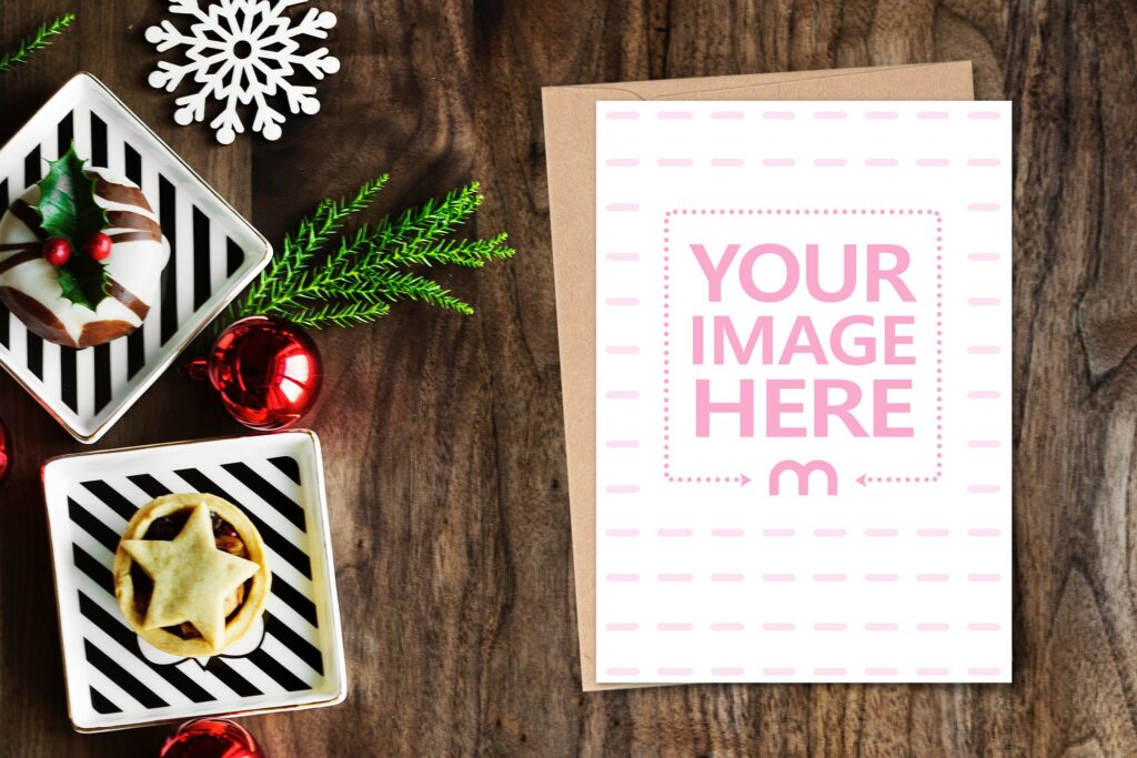 christmas card mockup 