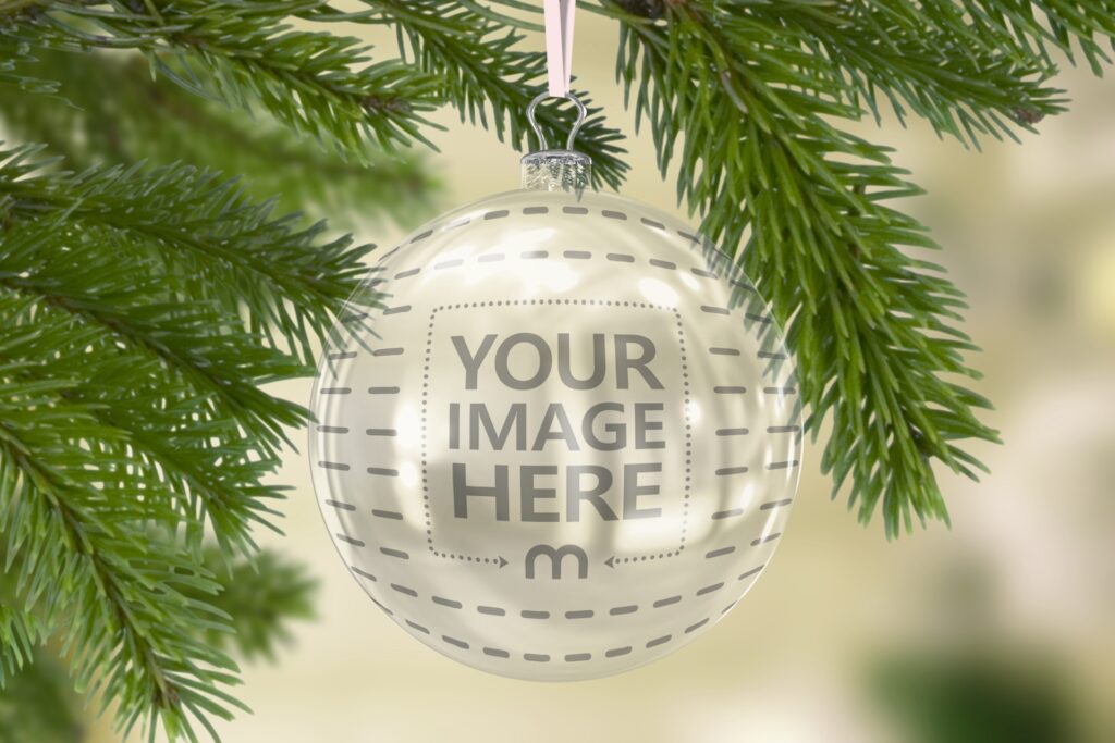 christmas ornament mockup for your holiday campaign