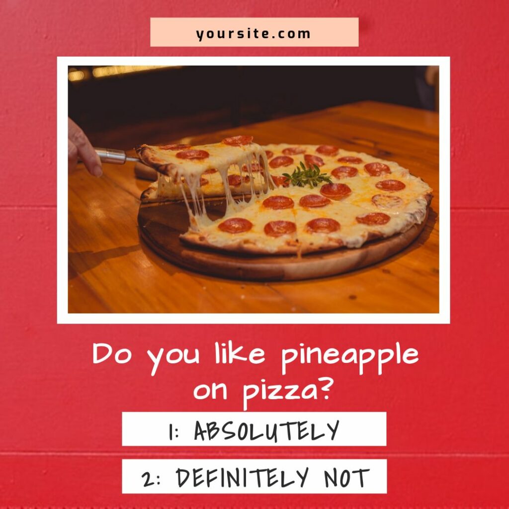 pizza quiz, social media in February