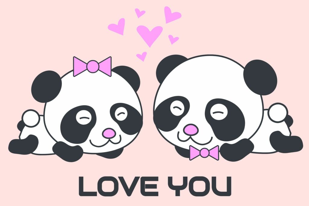 panda card Valentine’s Day Card Templates