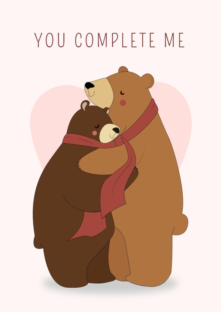 you complete me Valentine’s Day Card Templates