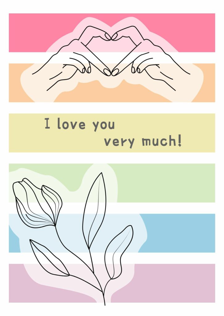 I love you, i love you so much. Editable vector illustration