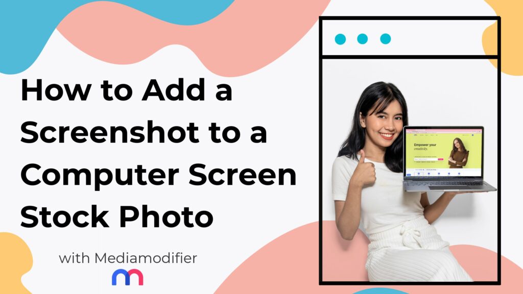 How to Add a Screenshot to a Computer Screen Stock Photo