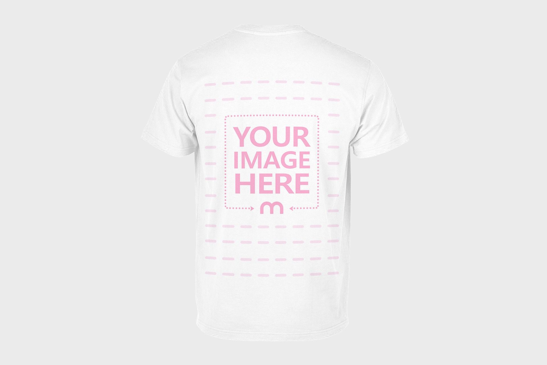 t shirt back view mockup template with a blank tee
