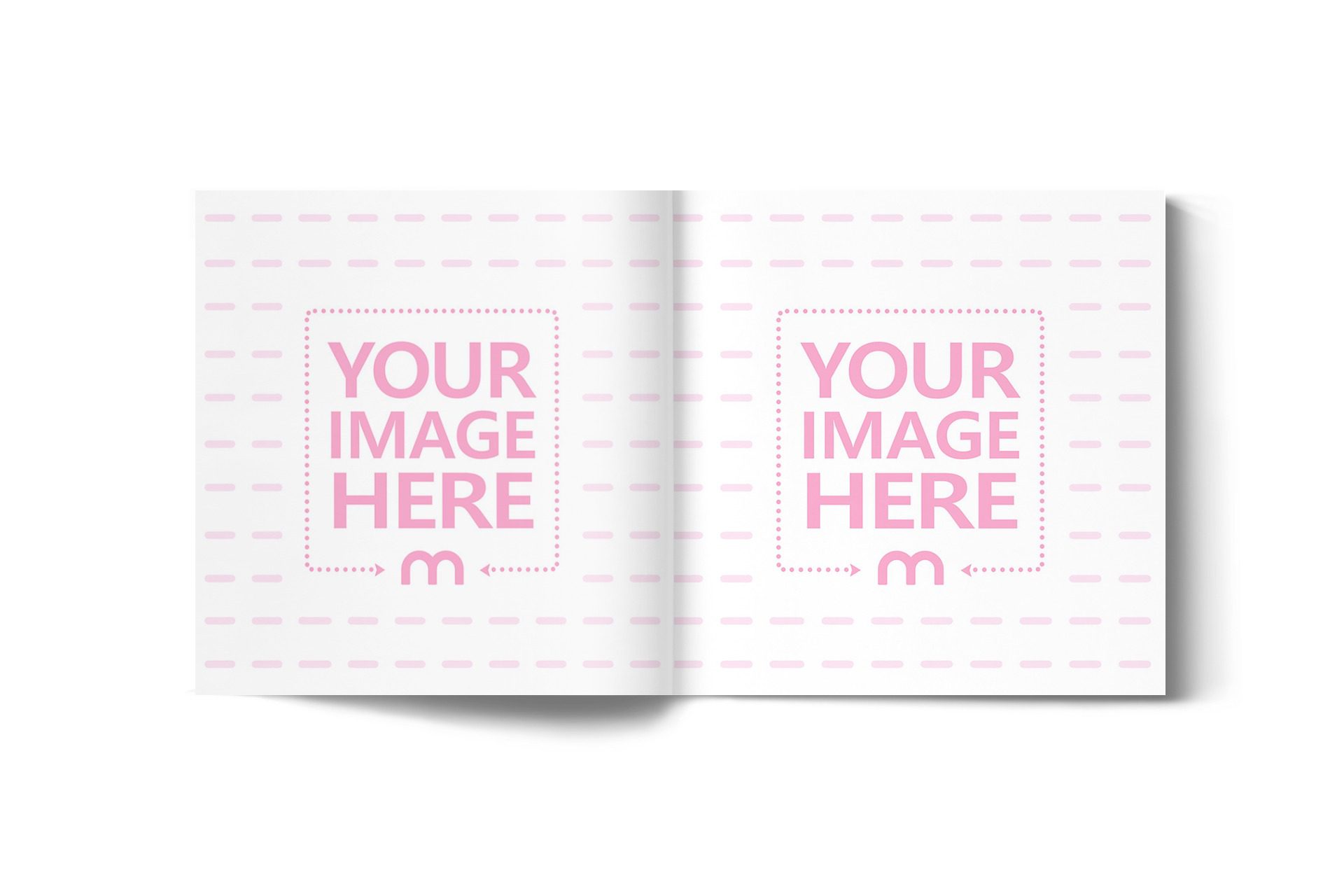 online mockup generator template with a square book design