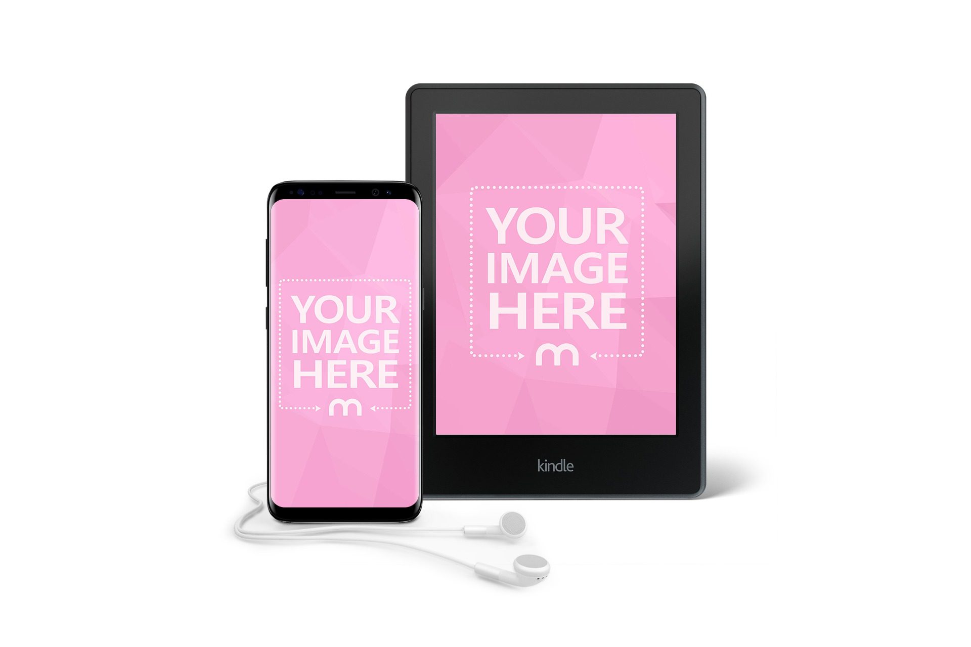 Audiobook and Kindle E-Reader Online Mockup