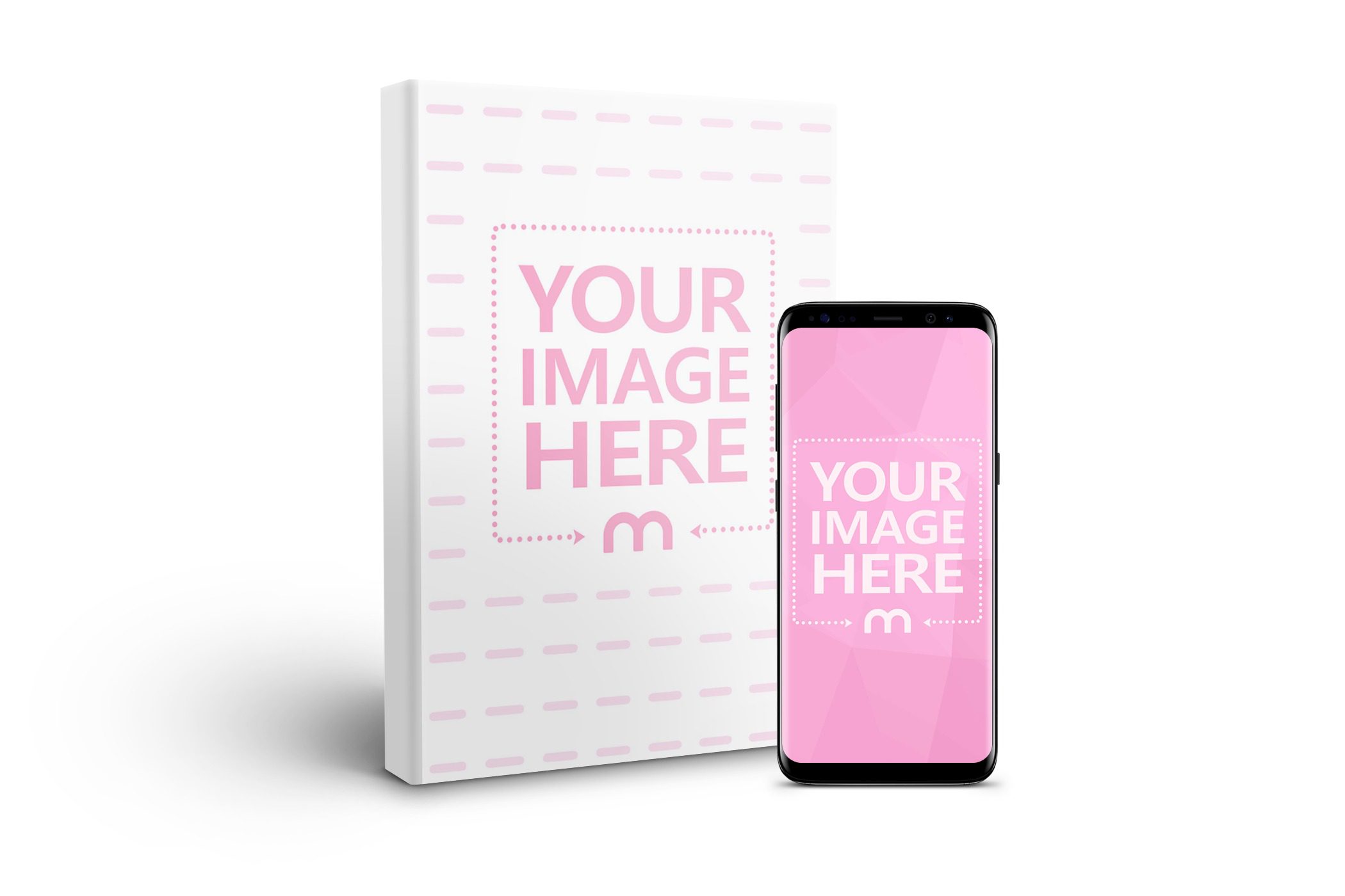 Hardcover Book and Android Smartphone Mockup Generator