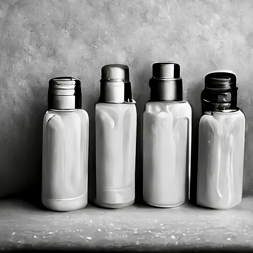 cosmetics bottles from AI