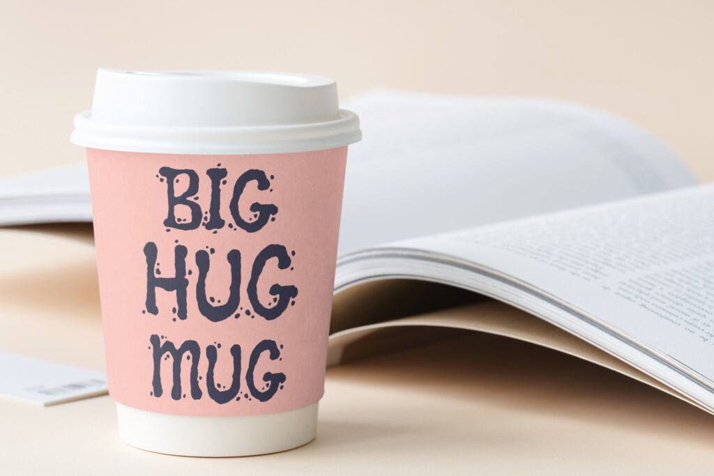 12oz and 16oz Paper Coffee Cups Mockup - Mediamodifier