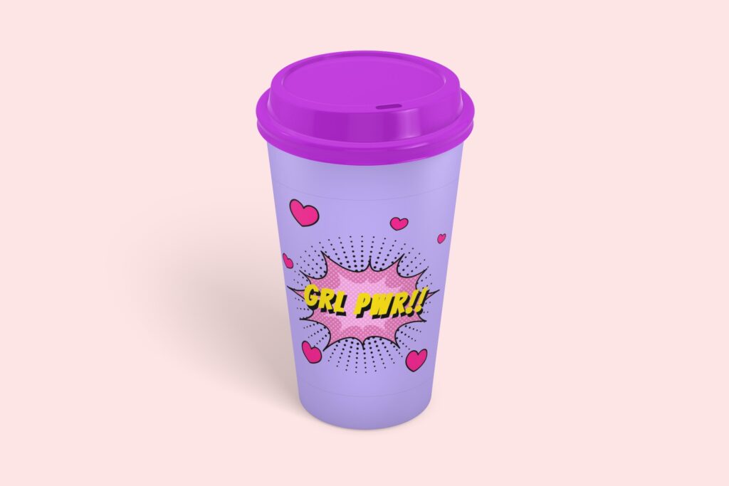 Triple 12oz Coffee Cup Mockup - Mediamodifier