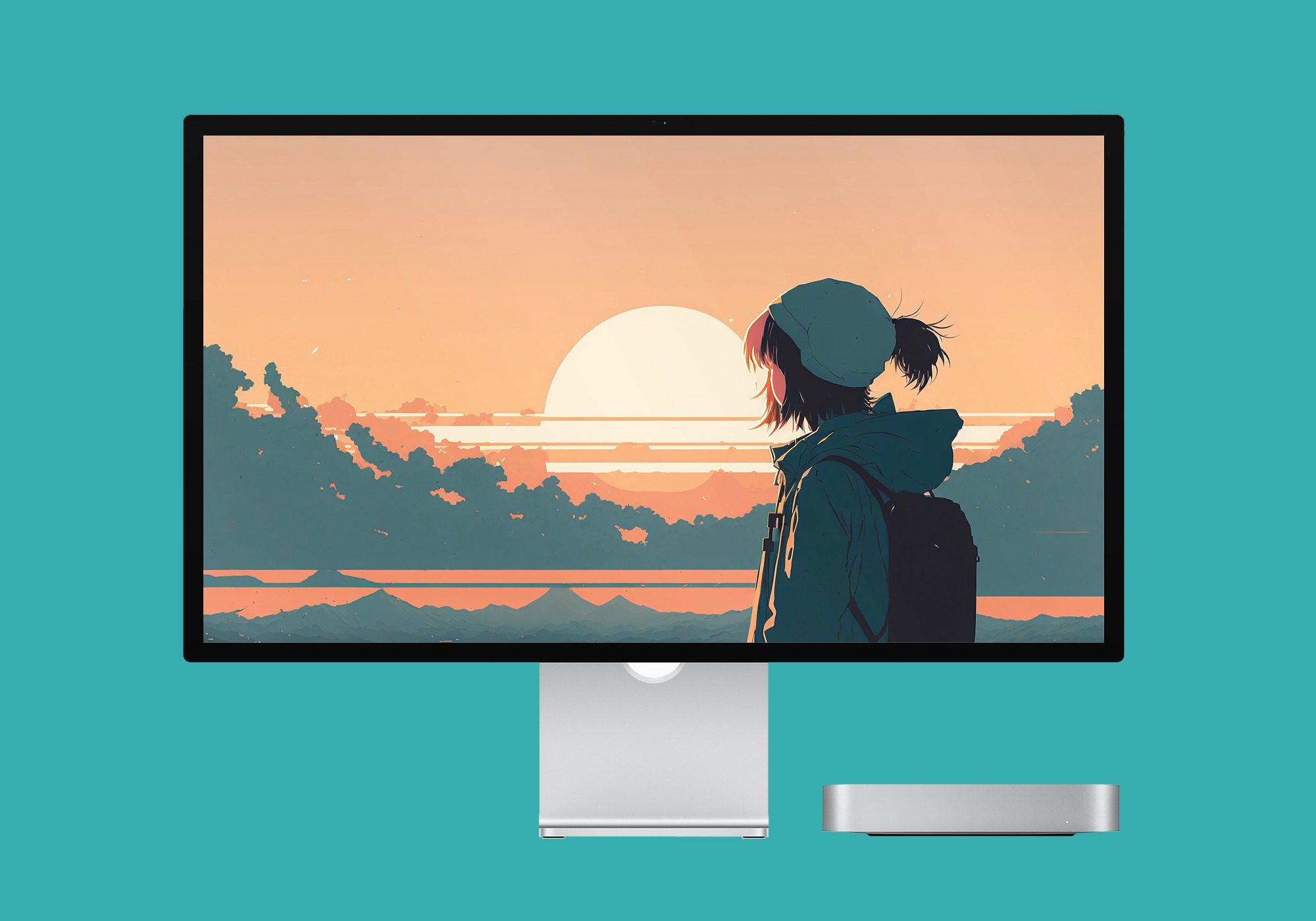 Apple Studio Display and Mac Mini PSD Mockup Generator