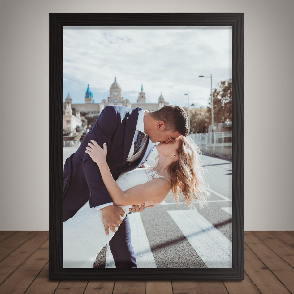 Wedding Photo on Large Size Wedding Photo Frame PSD Mockup | Mediamodifier