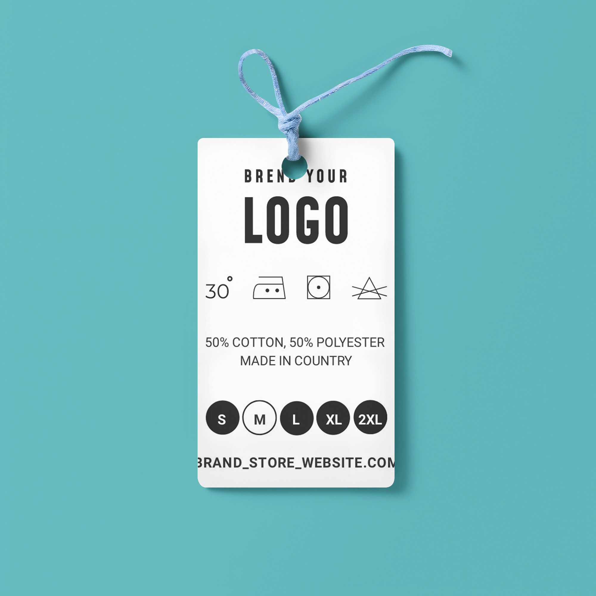 Clothing Tag Design on PSD Mockup Template | Mediamodifier