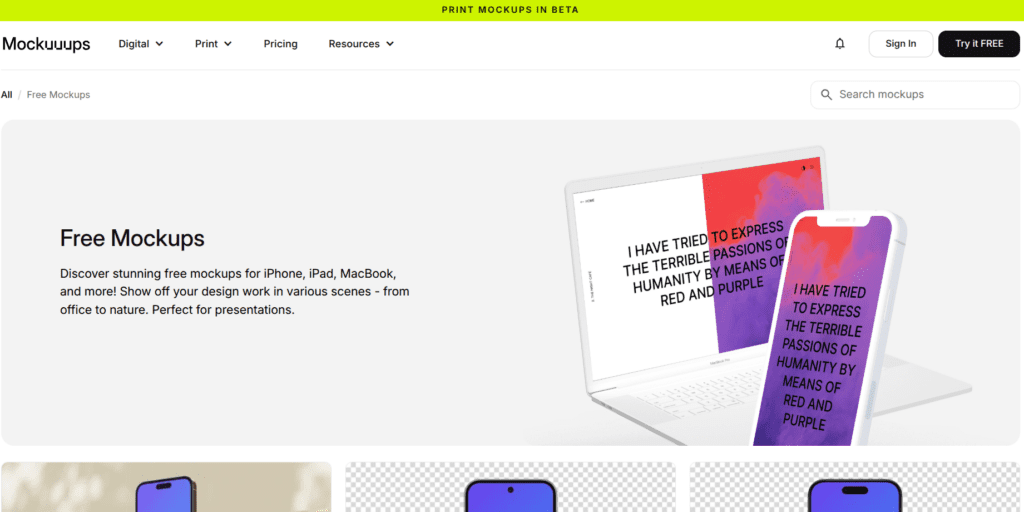 Mockuuups alternatives