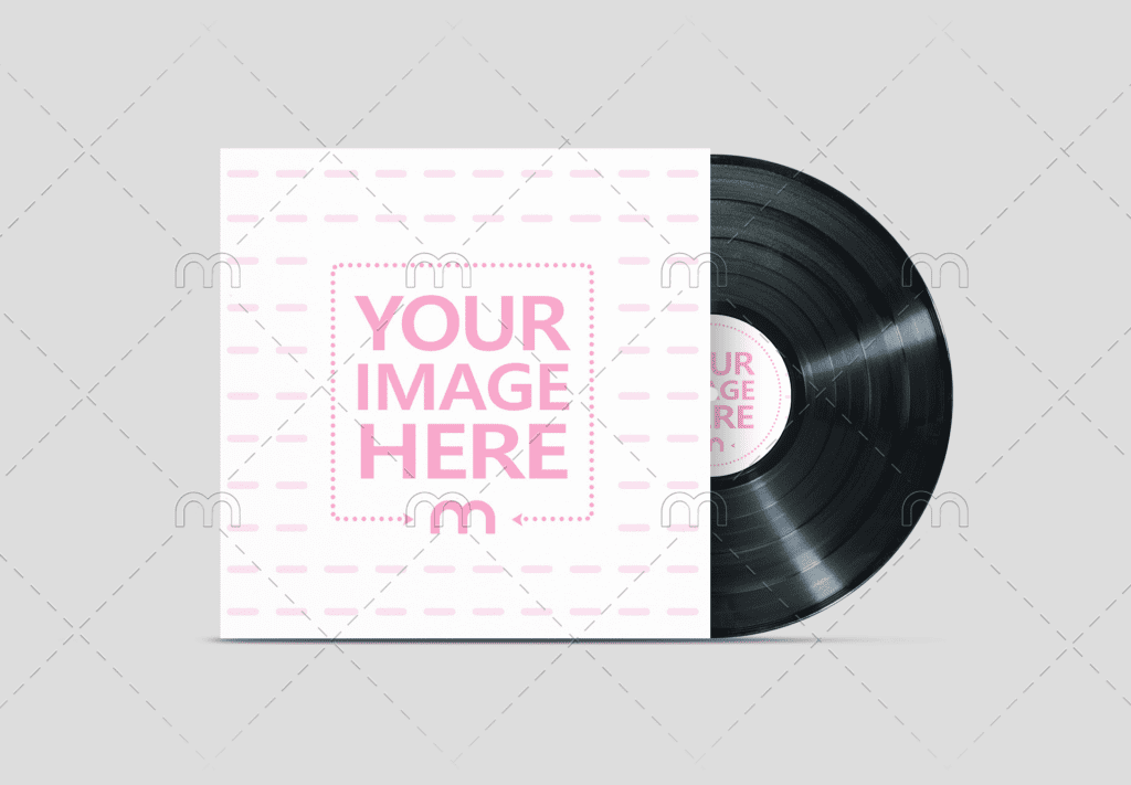 Vinyl label and cover mockup