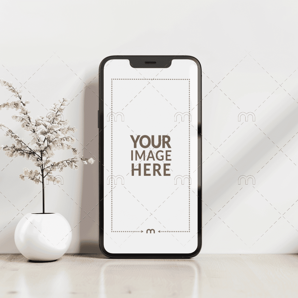 Phone Mockup with Gradient Background