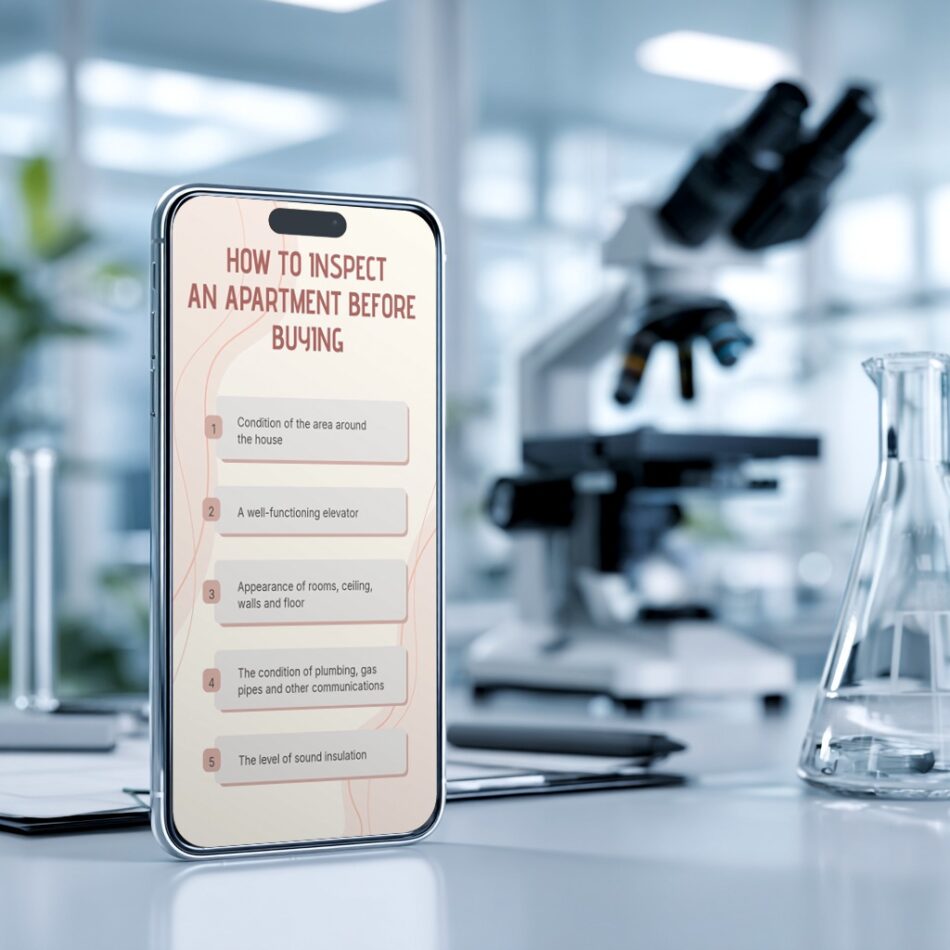 App Preview in Smartphone Mockup in Modern Lab | Mediamodifier